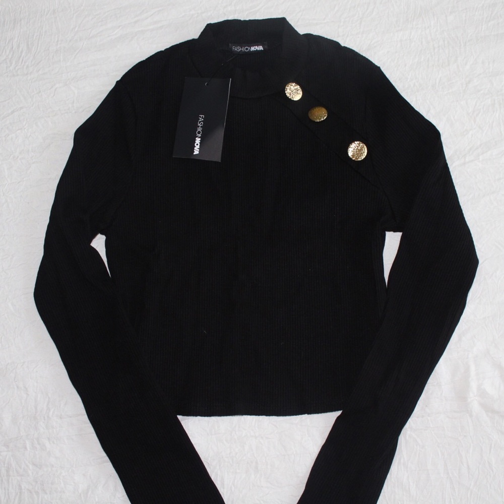 {NWT} FASHION NOVA Button Pusher Ribbed Set - Picture 2 of 4